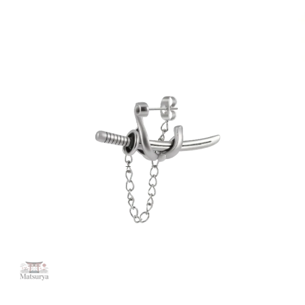 Bijoux masculins : boucle d'oreille japonaise