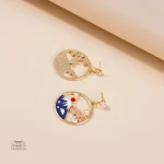 Boucle d'oreille inspirée du Mont Fuji traditionnel