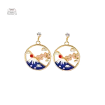 Accessoire mode : boucle d'oreille sur thème japonais