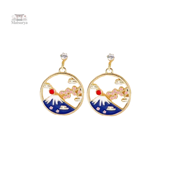 Accessoire mode : boucle d'oreille sur thème japonais