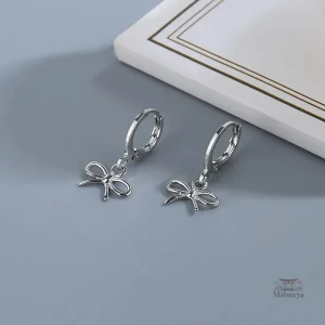 Boucle d'oreille nœud papillon japonaise élégante
