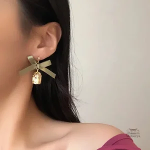 Bijou japonais, boucle d'oreille sans perçage, style raffiné