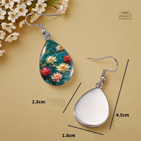 Boucle d'oreille japonaise artisanale avec motifs culturels