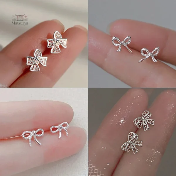 Boucle d'oreille nœud Japonaise en style traditionnel