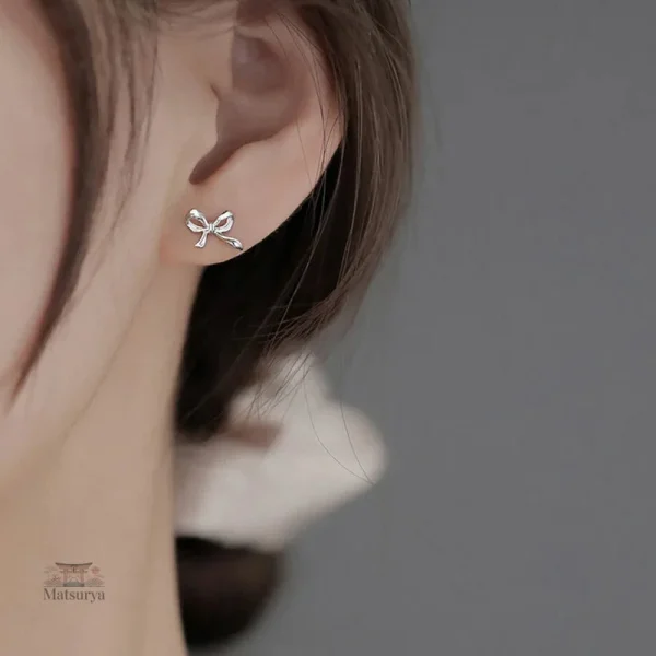 Boucle d'oreille nœud Japonaise avec design unique