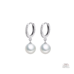 Boucle d'oreille artisanale avec perle