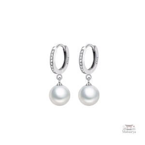 Boucle d'oreille artisanale avec perle