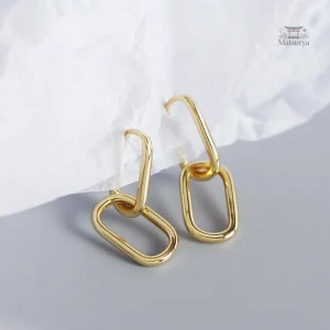 Boucles d'oreilles géométriques japonaises en design élégant