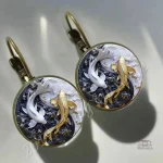 Design Dôme de Boucles d'Oreilles Japonaises