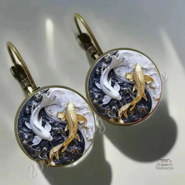 Design Dôme de Boucles d'Oreilles Japonaises
