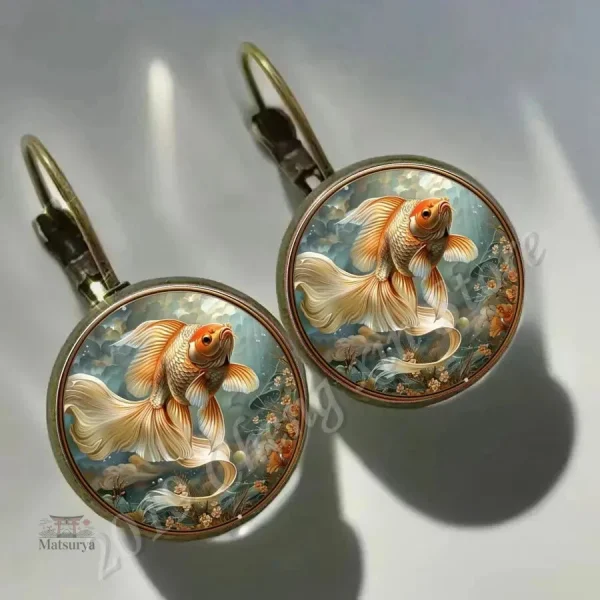 Boucles d'Oreilles Japonaises au Design Dôme