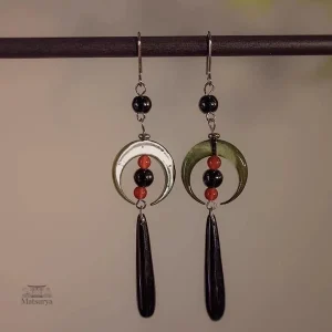 Boucles d'oreilles Lune japonaises élégantes et raffinées
