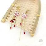 Boucles d'oreilles japonaises Masque de Renard - vue 2