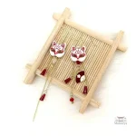 Boucles d'oreilles en forme de masque de renard