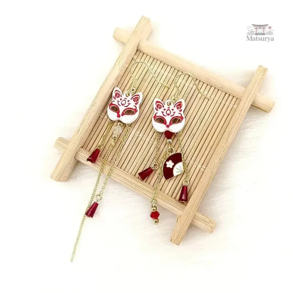 Accessoire élégant masque de renard japonais