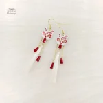 Boucles d'oreilles japonaises avec motif de renard