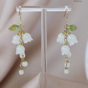 Boucles d'oreilles japonaises Fleur de muguet