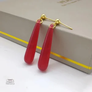 Boucles d'oreilles japonaises en forme de goutte d'eau