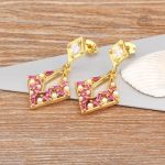 Perles de zircon scintillantes, boucles d'oreilles japonaises