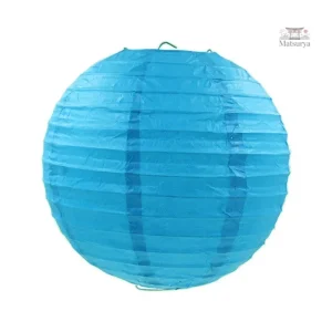 Boule en papier bleu pour décoration japonaise