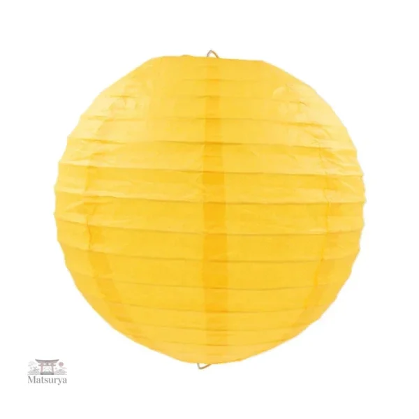boule-japonaise-en-papier-jaune-1 Boule Japonaise en papier jaune décorative