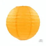 Boule en papier jaune pour décoration intérieure
