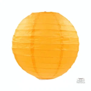 Boule en papier jaune pour décoration intérieure