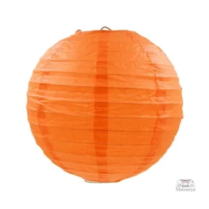 Boule en papier orange pour décoration intérieure japonaise