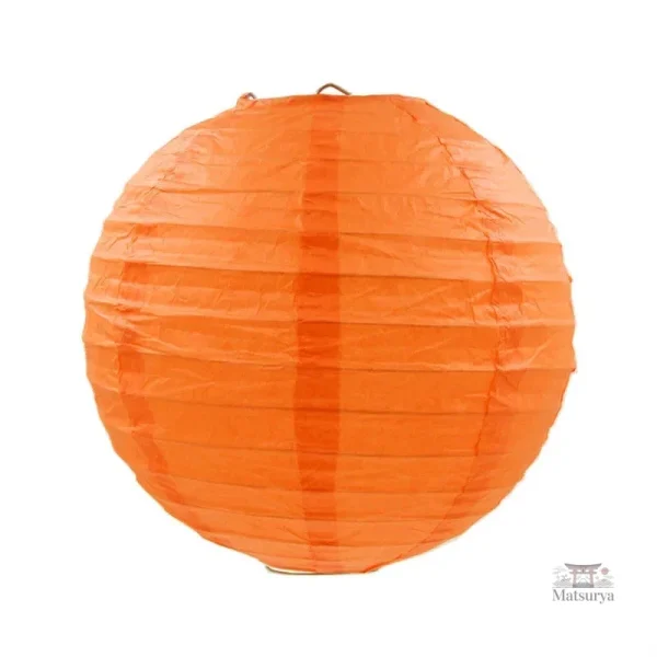 Boule en papier orange pour décoration intérieure japonaise