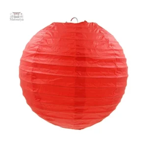 Boule japonaise en papier rouge décorative