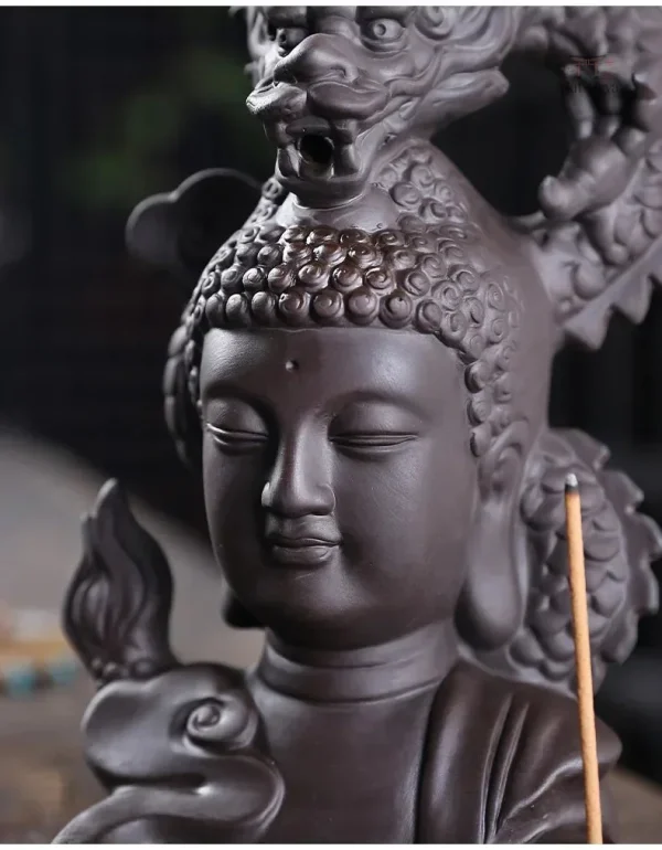 Accessoire d'encens en forme de dragon pour relaxation zen