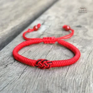 Bracelet japonais artisanal en bois et perles