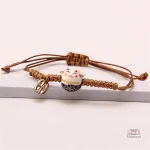 Bracelet avec illustration de chat japonais