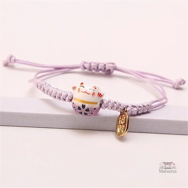 Bracelet coloré avec design de chat
