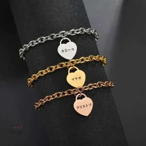 Bracelet Cœur Personnalisé Japonais