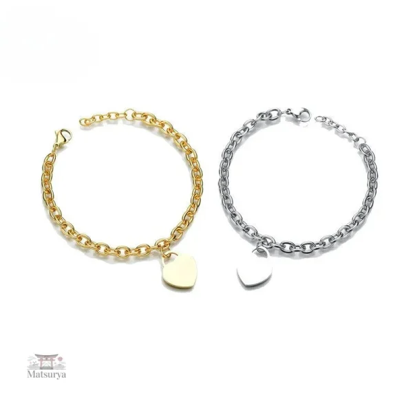 Bracelet japonais avec charme cœur