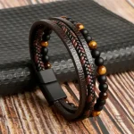Bracelet cuir japonais élégant et artisanal