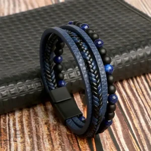 Bracelet japonais en cuir avec design traditionnel