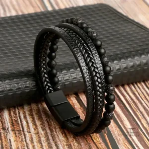 Bracelet cuir japonais, accessoire mode unique et stylé
