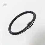 Bracelet cuir tressé japonais élégant