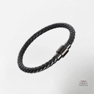 Bracelet tressé en cuir pour homme