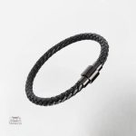 Bracelet tendance en cuir tressé