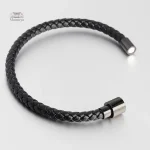 Bracelet cuir tressé, design unique