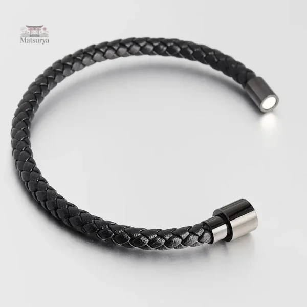 Bracelet cuir tressé, design unique