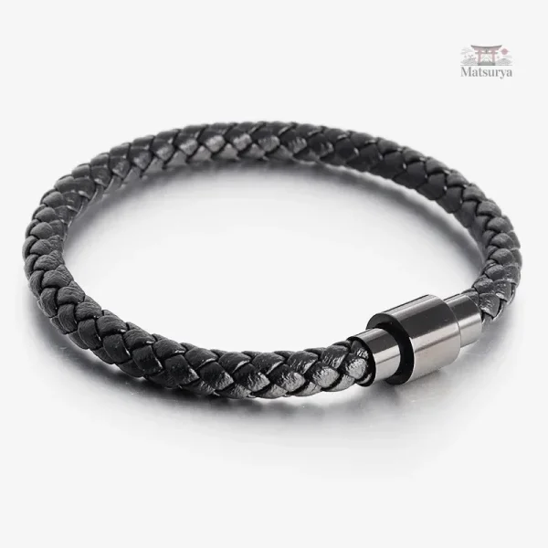 Accessoire mode cuir tressé japonais