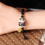 Accessoire Japonais porte-bonheur en perles authentiques