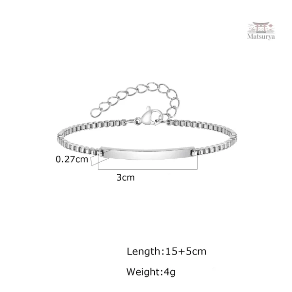 Bracelet unique, design gourmette inspiré du Japon