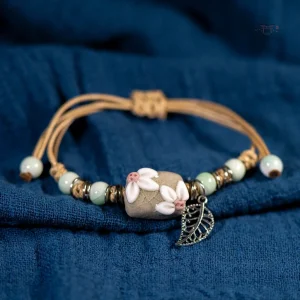 Bracelet en céramique, style japonais traditionnel