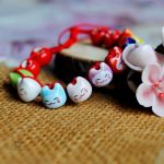 Bracelet en style japonais avec chat porte-bonheur