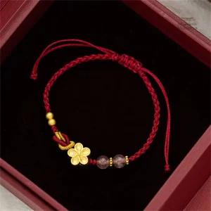 Bracelet Japonais Cordon rouge, élégant et raffiné